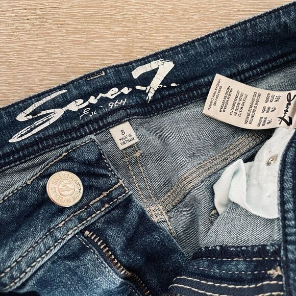 Seven 7 Denim Bermuda Jean Shorts 8 - Picture 3 of 4